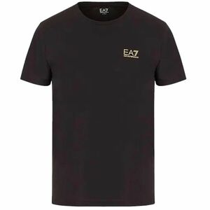 Tシャツ エンポリオアルマーニ EA7 メンズ 胸ロゴ ブラック Ｌサイズ/送料無料メール便　ポイント消化