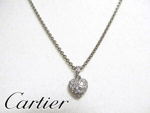  second mail order Cartier pave diamond Heart necklace 