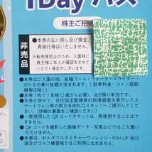 東京サマーランド 追跡あり 4枚 株主ご招待券 1Dayパス [東京都競馬 株主優待券 フリーパス]i_画像3