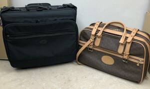 【中古】スーツケース / ボストンバック トランクケース キャリーケース 旅行バッグ ジャンボ 大 LL 大容量 2つセット　