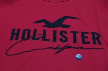 Hollister ロゴ アップリケ刺繍 Tシャツ 半袖/XL/レッド/赤/ メンズ ホリスター アバクロ カットソー a&f ll 2l ビッグサイズ ワッペン_画像4