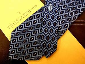 * быстрое решение 1000 иен *0714*[TRUSSARDI] Trussardi [ общий Logo ] галстук 
