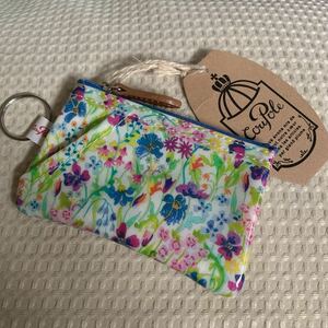  Mini pouch coin case key case Liberty LIBERTY Koo paul (pole) floral print PVC coating unused 