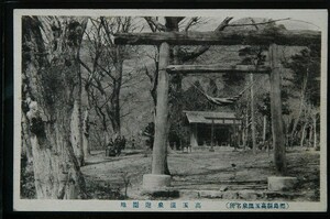 12552 戦前 絵葉書 福島県 高玉温泉名所 高玉温泉 遊園地 鳥居 何もない遊園地