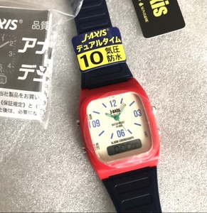 J-AXIS hole teji watch Digi-Ana clock colorful MULTI COLOR red navy green cream light blue Japan brand liking also 