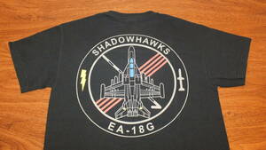 【VAQ-141】Shadowhawks 米海兵隊岩国基地 CVW-5 シャドウホークス TシャツサイズS 米海軍厚木基地 EA-18Gグラウラー US NAVY USN