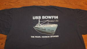 【SS-287】USS Bowfin アメリカ海軍潜水艦 ハワイ パールハーバー 真珠湾 Tシャツ サイズ3XL　US NAVY USN USSボーフィン