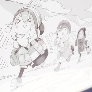 ゆるキャン 【額装済み・イラスト】原作画 野クル なでしこ あおい 千明 新品
