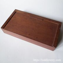 【一滴の輝き】イギリス アンティーク トレイ 抽斗 木製 箱 ローズウッド 革張り◆AAntique Victorian Drawer Tray with Leather Liner◆_画像8