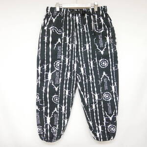 【1円】良好 国内正規 Supreme×South2 West8 S2W8 サウスツーウエストエイト 21SS Belted Pant ベルテッドパンツ Black Pattern 黒 総柄 M