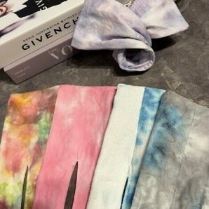 デフトバン タイダイ染め パープル×ホワイトorブラック 2つセット