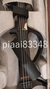 PI126: full size 4/4 electric silent violin style ebony fingerboard peg chin tailpiece ke-