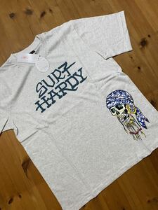 ★ ED HARDY エドハーディ　プリント半袖Tシャツ　ライトグレー　L 新品　SURF HARDY 2728