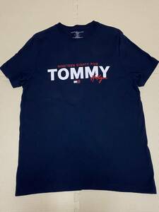 ☆中古☆美品☆着用一回☆トミーヒルフィガー☆TOM MY HILFIGER☆ネイビー☆USA規格☆メンズSサイズ☆半袖☆Tシャツ☆綿100%