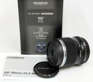 新品同様 OLYMPUS オリンパス M.ZUIKO DIGITAL ED 30�o F3.5 マクロ ミラーレス 一眼 カメラ レンズ 2206-0042K(NT)