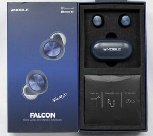 NOBLE FALCON ノーブル ファルコン ワイヤレスイヤホン オーディオ機器 ブラック × ネイビー 充電式 高音質 2206-K0333F(NT)