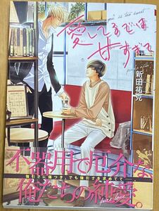 初版【愛してるでは甘すぎて】新田祐克【帯付】※新品未読