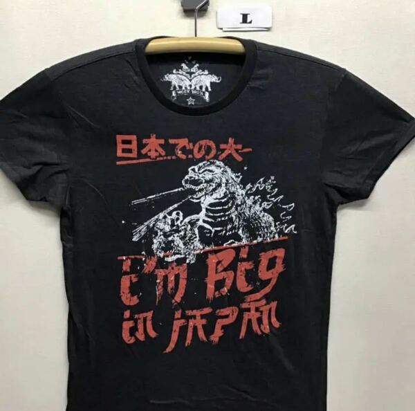 新品 ゴジラ 怪獣 イラスト Tシャツ Lサイズ ブラック　海外製