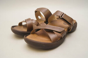 yn17-Re:getaligeta sandals L belt Brown lady's shoes made in Japan 