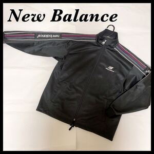 【美品】New Balance ニューバランス メンズ ジャージジャケット Sサイズ 黒 ブラック ジャージ スポーツ