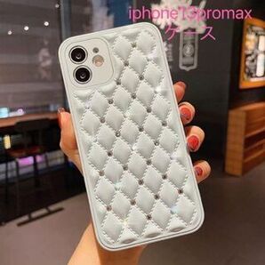 PW0132 お洒落 iphone13promax ケース ラインストン 白