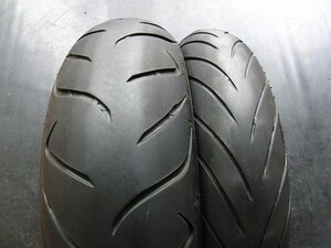 中古前後セット!ダンロップ◎D222. 120/70ZR17. 180/55ZR17. DX870:22074