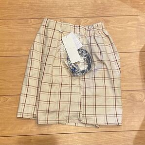 新品未使用タグ付チェックシショートパンツ.ベルトも付属 送料込み