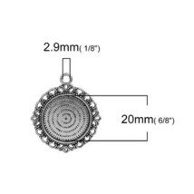 ミール皿 10個入り UVレジンベースパーツペンダントチャームセッティング台 全長35mm×31mm_画像3