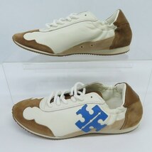 Tory Burch/トリーバーチ VINTAGE DOUBLET TRAINER レザースニーカー 78495/7.5 /080_画像4