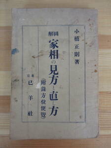 P77▽【家相の見方と直し方】附録方位便覧 小林正則 1930年 昭和5年 風水 環境学 運気 方位盤 220727