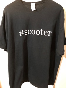 706★大きいサイズ ゆるダボ★USA古着 シンプルロゴプリントTシャツ #Scooter 黒 ブラック GILDAN 2XL