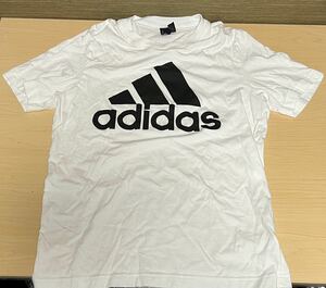 adidas アディダス Tシャツ　ロゴ　白