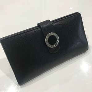 BVLGARI (ブルガリ) 黒カーフレザー 長財布
