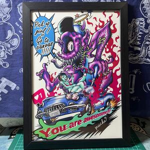 「canvas × yuichiコラボ②」A4イラストボード付き アートフレーム アートポスター A4サイズ