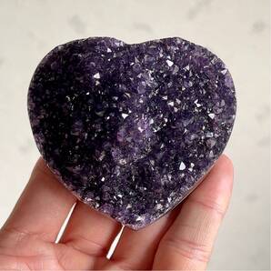 アメジスト ハートクラスター ギラギラ ウルグアイ産 原石