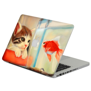 MacBook スキンシール 猫&金魚 最新モデル対応 各種モデル対応 MacBook MacBook Air MacBook Pro MacBook13 MacBook12 DM便 送料無料