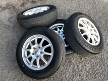 【I-068】★ DUNLOP EC204 ★ ノーマル・ラジアルタイヤ 195/65R15 4本ホイルセット_画像1