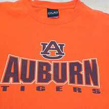 zcl-02t♪アメリカ古着 Auburn Tigers オーバーン タイガース Tシャツ USサイズ－M オレンジ　_画像4