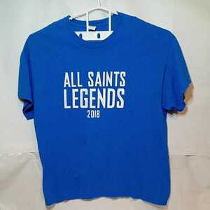 zcl-03t♪アメリカ古着ALL SAINTS LEGENS 2018　Tシャツ USサイズ－3XL グリーン