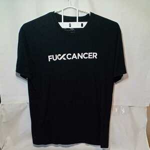 zcl-04t♪アメリカ古着Fuck Cancerガンを打ち負かすファック・キャンサーTシャツUSサイズ－2XL ブラック