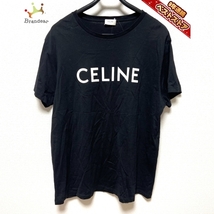 セリーヌ CELINE 半袖Tシャツ サイズXL - 黒×アイボリー メンズ クルーネック トップス_画像1