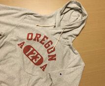 L チャンピオン プリント パーカー フーディ プルオーバー OREGON 染み込み カレッジプリント Tシャツ カットソー カレッジ スウェット_画像3