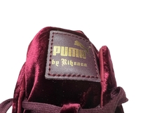 新品 PUMA FENTY by Rihanna CREEPER VELVET クリーパーベルベット スニーカー バーガンディ 364466-02 26cm レディース メンズ_画像7