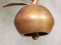 金属工芸■鈴　林檎　置物■■リンゴ　真鍮　黄銅製　ブロンズ　bell　bronze apple　_画像6