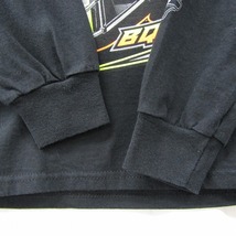 18-19年 サイズ S GILDAN レーシング 両面 袖 プリント ロング Tシャツ ロンT カットソー ブラック系 古着 ビンテージ 2JU0712_画像8