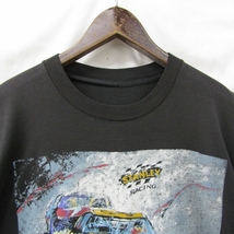 Vintage 90s~ ビッグサイズ XL~ レーシング プリント Tシャツ 半袖 シングルステッチ スミクロ STANLEY 古着 ビンテージ 2JU1968_画像4