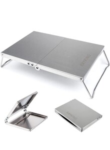 新品 未使用アウトドア テーブル 折りたたみ式 ローテーブル キャンプテーブル ソロキャンプ キャンプ ステンレス バーベキュー