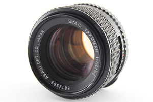 【良品】ペンタックス Pentax SMC Takumar 50mm f/1.4 大口径 単焦点レンズ M42マウント 試写・動作確認済み！1008231