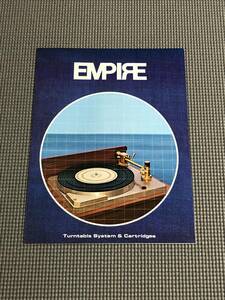 EMPIRE ターンテーブルシステム & カートリッジ カタログ 598Ⅲ//4000D//2000E エンパイア