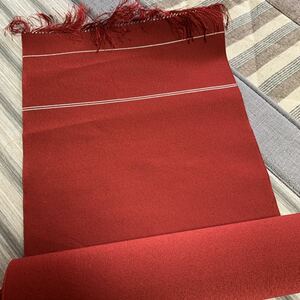  unused obi cloth ... dark red small legume color 